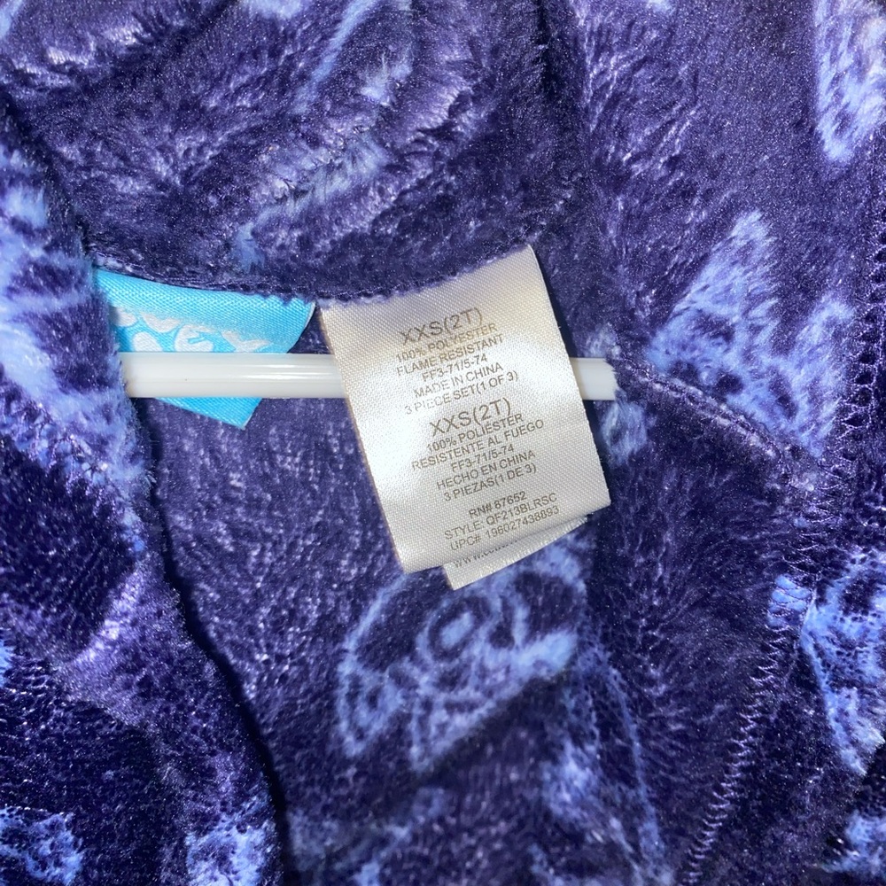 Kids Blue Patterned Pajama Robe - Picture 3 of 3